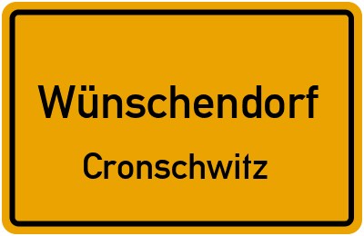 Straßenverzeichnis Wünschendorf Cronschwitz
