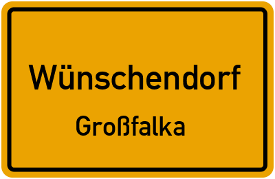 Straßenverzeichnis Wünschendorf Großfalka