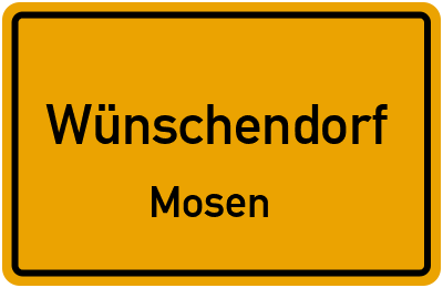 Straßenverzeichnis Wünschendorf Mosen
