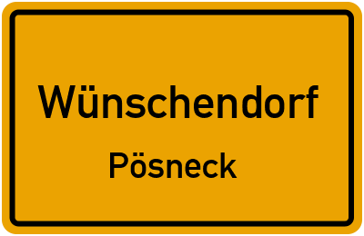 Straßenverzeichnis Wünschendorf Pösneck