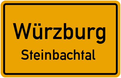 Ortsschild Würzburg Steinbachtal