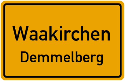 Ortsschild Waakirchen Demmelberg