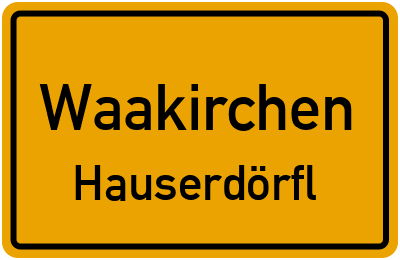 Straßenverzeichnis Waakirchen Hauserdörfl