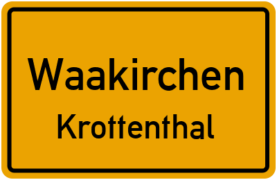 Ortsschild Waakirchen Krottenthal