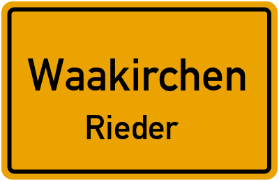 Straßenverzeichnis Waakirchen Rieder