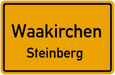 Ortsschild Waakirchen Steinberg