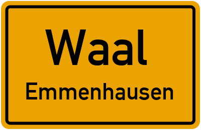 Ortsschild Waal Emmenhausen
