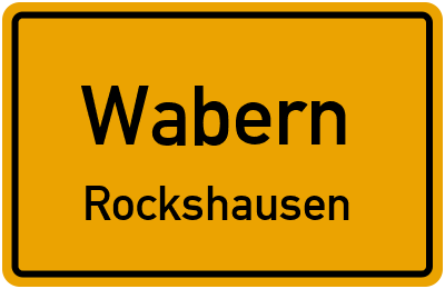 Straßenverzeichnis Wabern Rockshausen
