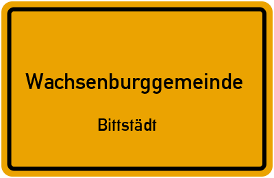 Straßenverzeichnis Wachsenburggemeinde Bittstädt