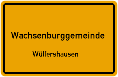 Straßenverzeichnis Wachsenburggemeinde Wülfershausen