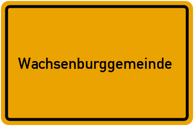 Ortsschild von Gemeinde Wachsenburggemeinde in Thüringen