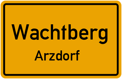 Ortsschild Wachtberg Arzdorf