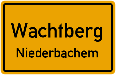 Ortsschild Wachtberg Niederbachem