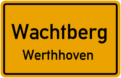 Ortsschild Wachtberg Werthhoven