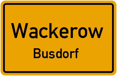 Straßenverzeichnis Wackerow Busdorf