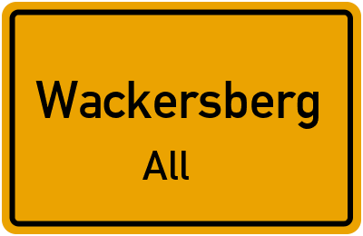Straßenverzeichnis Wackersberg All