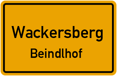 Straßenverzeichnis Wackersberg Beindlhof