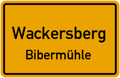Straßenverzeichnis Wackersberg Bibermühle