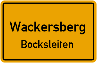 Straßenverzeichnis Wackersberg Bocksleiten