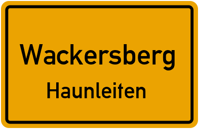 Straßenverzeichnis Wackersberg Haunleiten