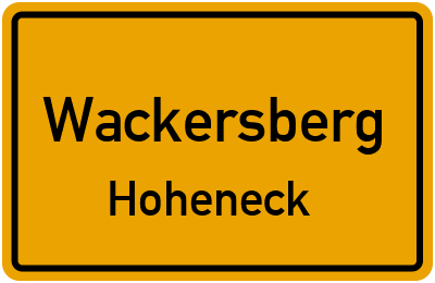 Straßenverzeichnis Wackersberg Hoheneck