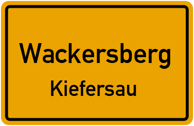Straßenverzeichnis Wackersberg Kiefersau
