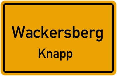 Straßenverzeichnis Wackersberg Knapp
