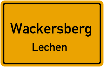 Straßenverzeichnis Wackersberg Lechen