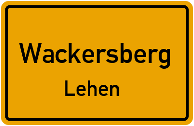 Straßenverzeichnis Wackersberg Lehen