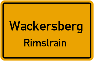Straßenverzeichnis Wackersberg Rimslrain