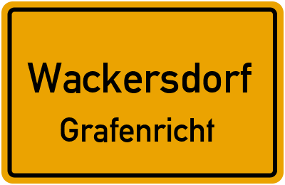 Ortsschild Wackersdorf Grafenricht
