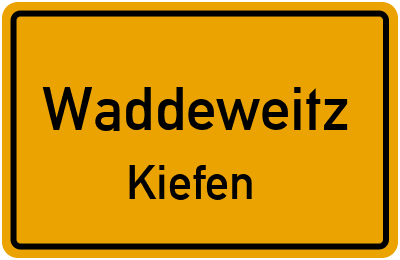 Straßenverzeichnis Waddeweitz Kiefen