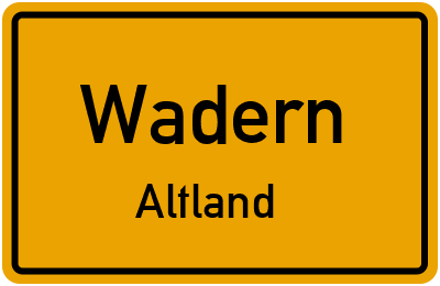 Straßenverzeichnis Wadern Altland