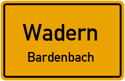 Straßenverzeichnis Wadern Bardenbach