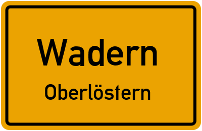 Straßenverzeichnis Wadern Oberlöstern
