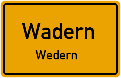 Straßenverzeichnis Wadern Wedern