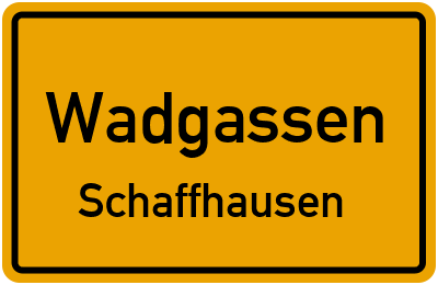 Straßenverzeichnis Wadgassen Schaffhausen