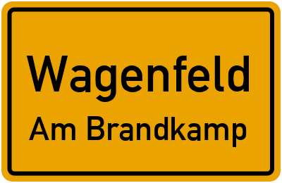 Straßenverzeichnis Wagenfeld Am Brandkamp