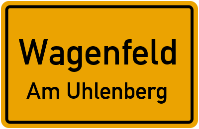 Straßenverzeichnis Wagenfeld Am Uhlenberg