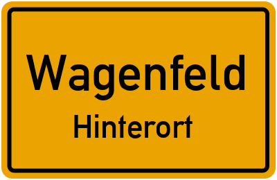 Straßenverzeichnis Wagenfeld Hinterort