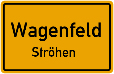 Ortsschild Wagenfeld Ströhen