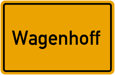 Ortsschild von Gemeinde Wagenhoff in Niedersachsen