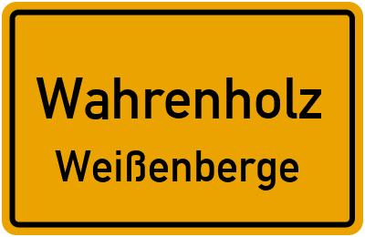 Straßenverzeichnis Wahrenholz Weißenberge