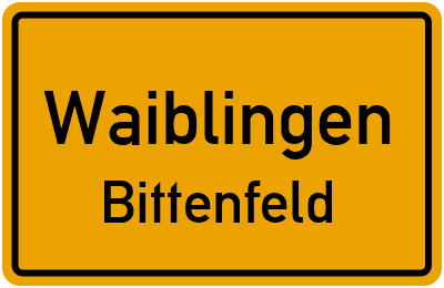 Ortsschild Waiblingen Bittenfeld