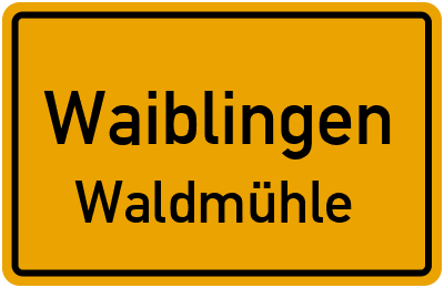 Straßenverzeichnis Waiblingen Waldmühle