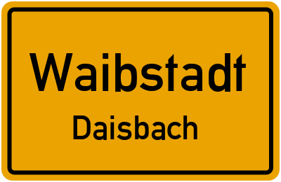 Ortsschild Waibstadt Daisbach