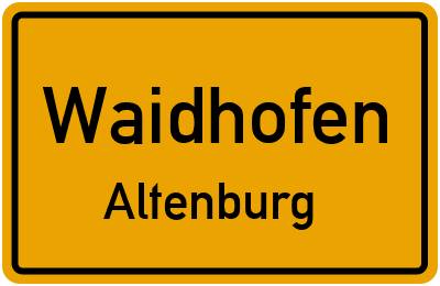 Straßenverzeichnis Waidhofen Altenburg
