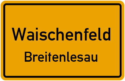 Straßenverzeichnis Waischenfeld Breitenlesau