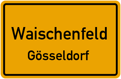 Straßenverzeichnis Waischenfeld Gösseldorf