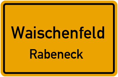 Straßenverzeichnis Waischenfeld Rabeneck